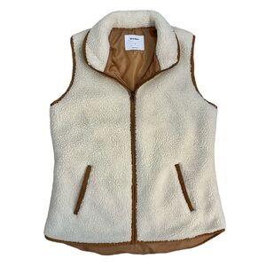 Cream Sherpa Women’s Vest Small